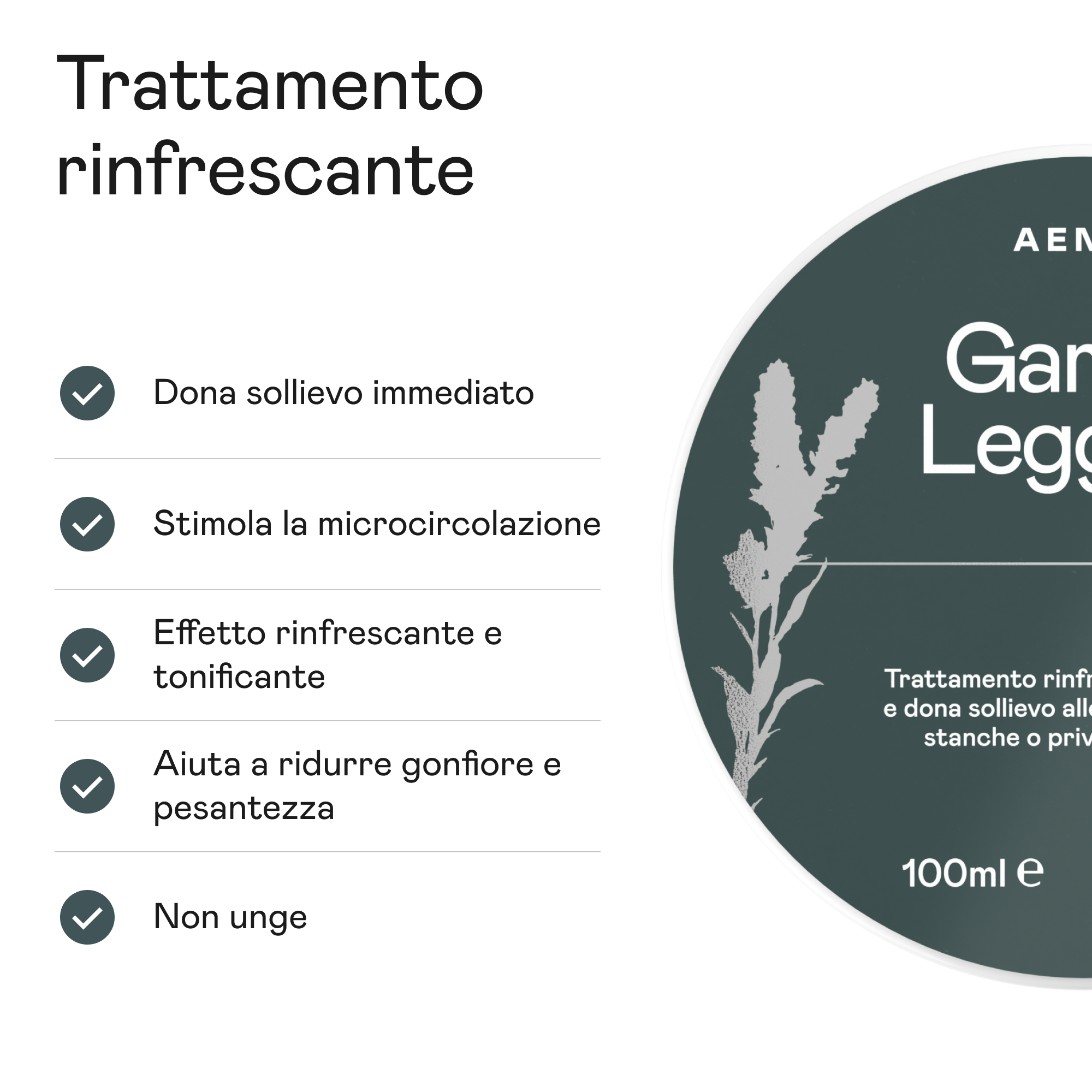 Crema Gambe Leggere