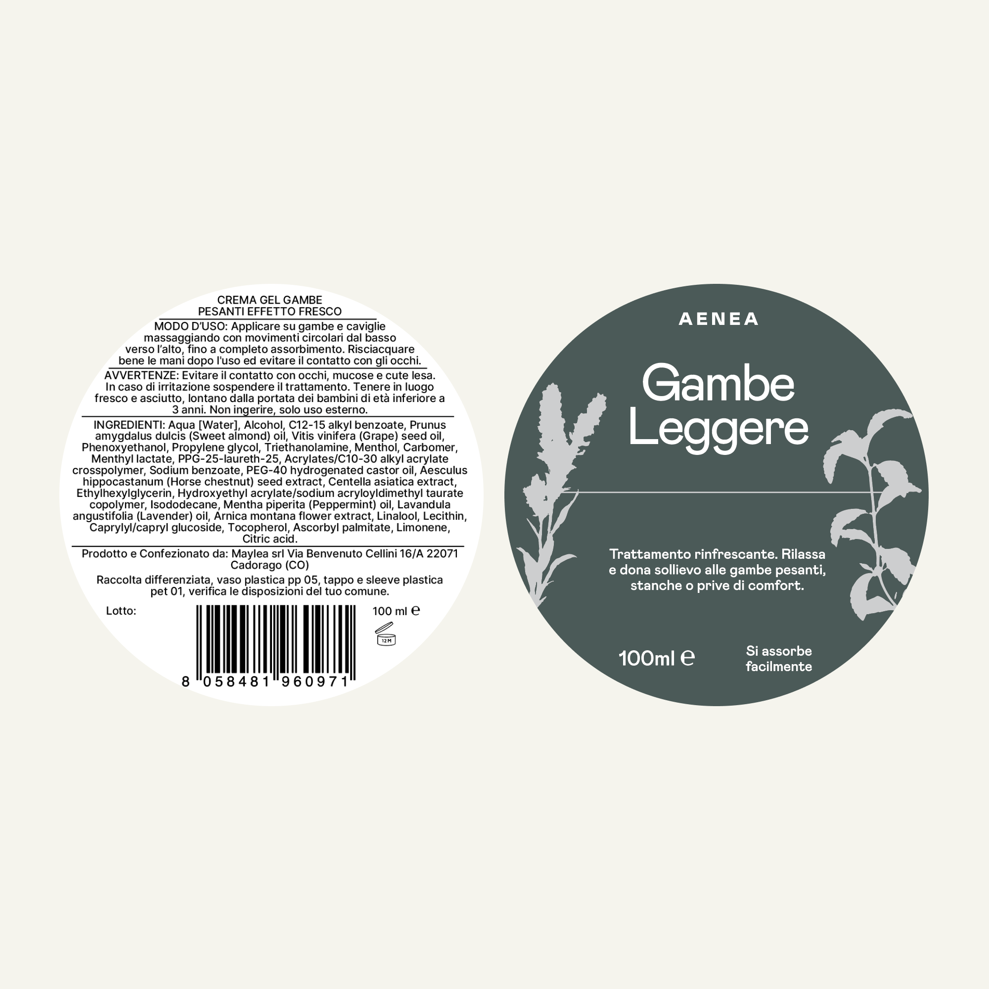 Crema Gambe Leggere